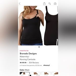 Bravado nursing camisole - black medium